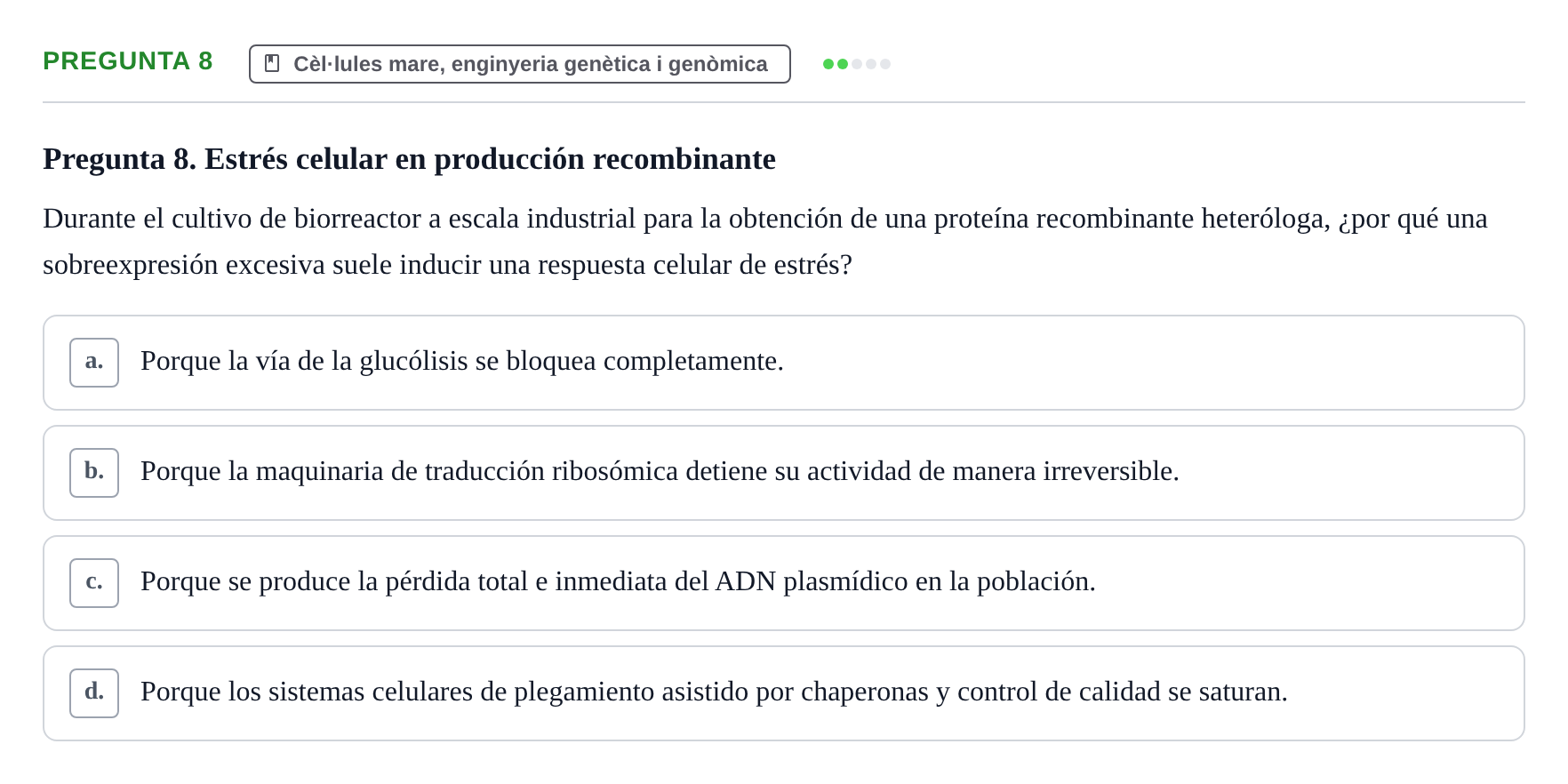 Enunciado: Pregunta 8