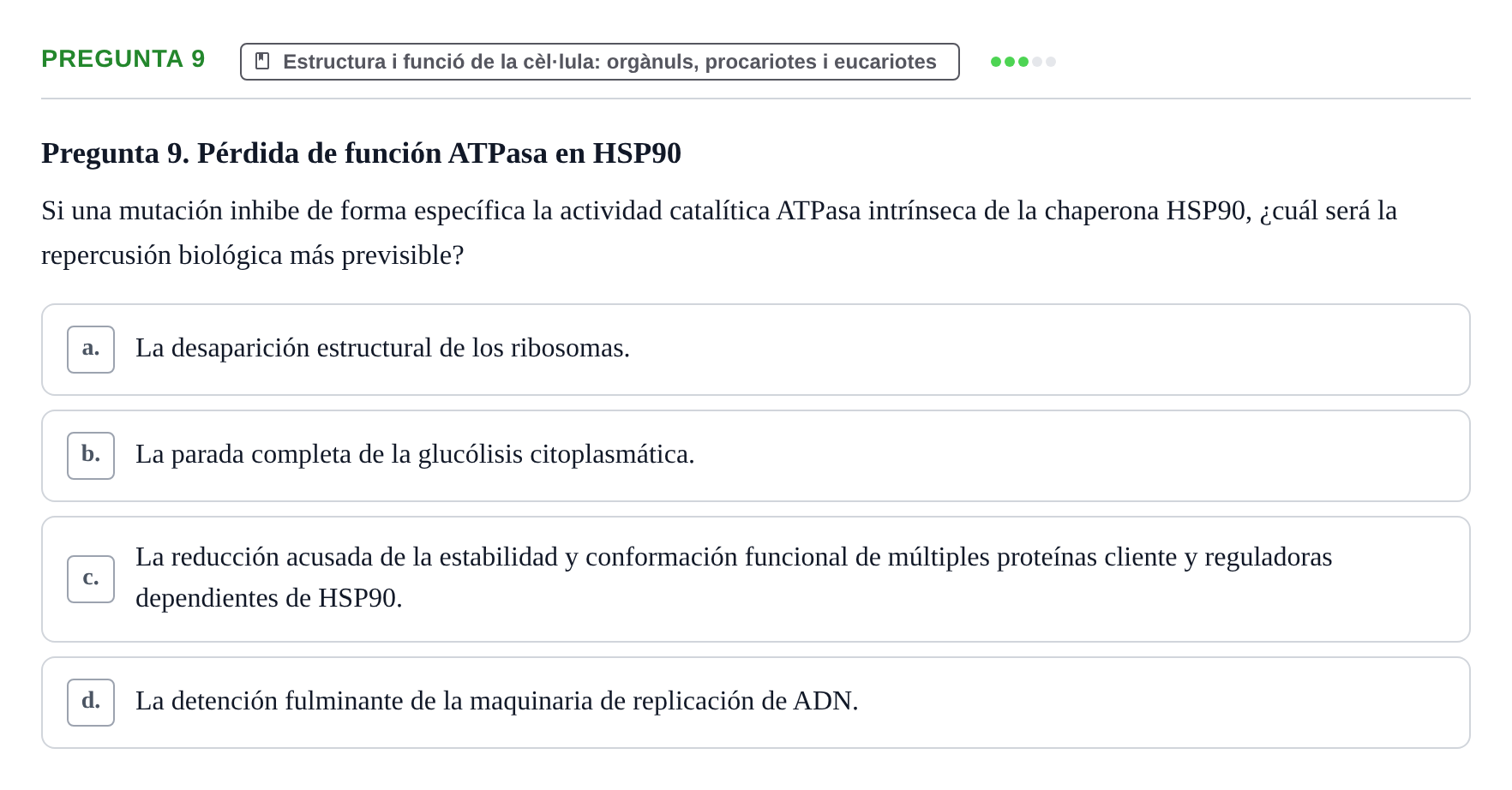 Enunciado: Pregunta 9