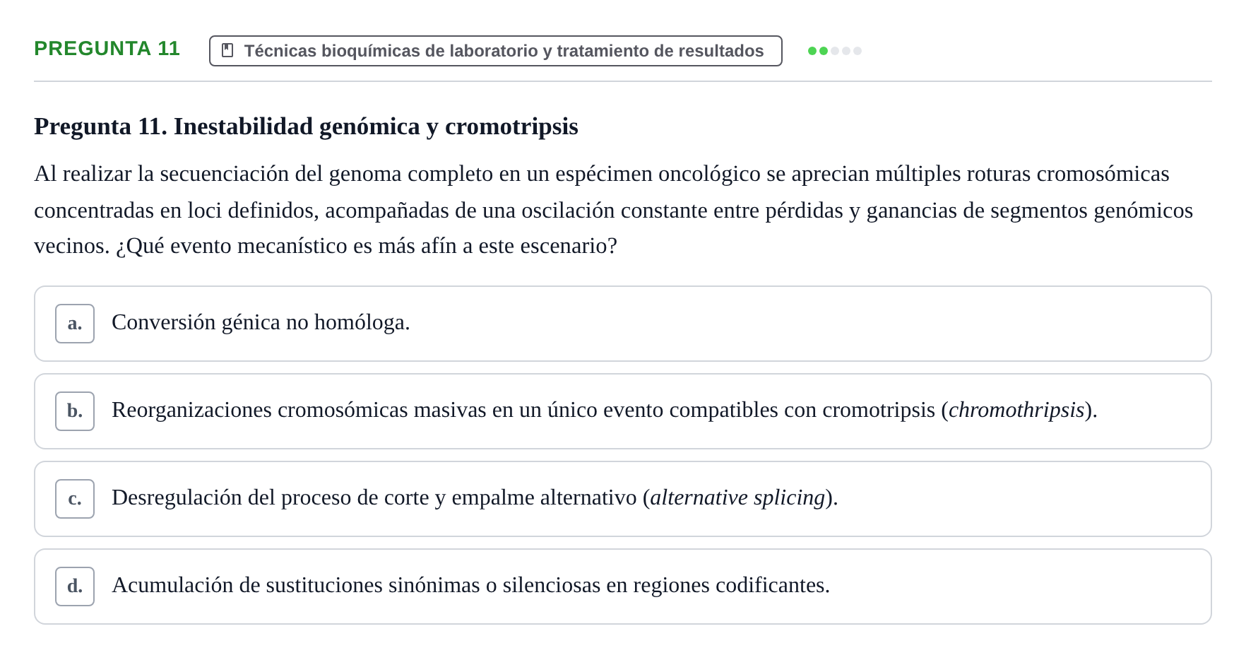 Enunciado: Pregunta 11