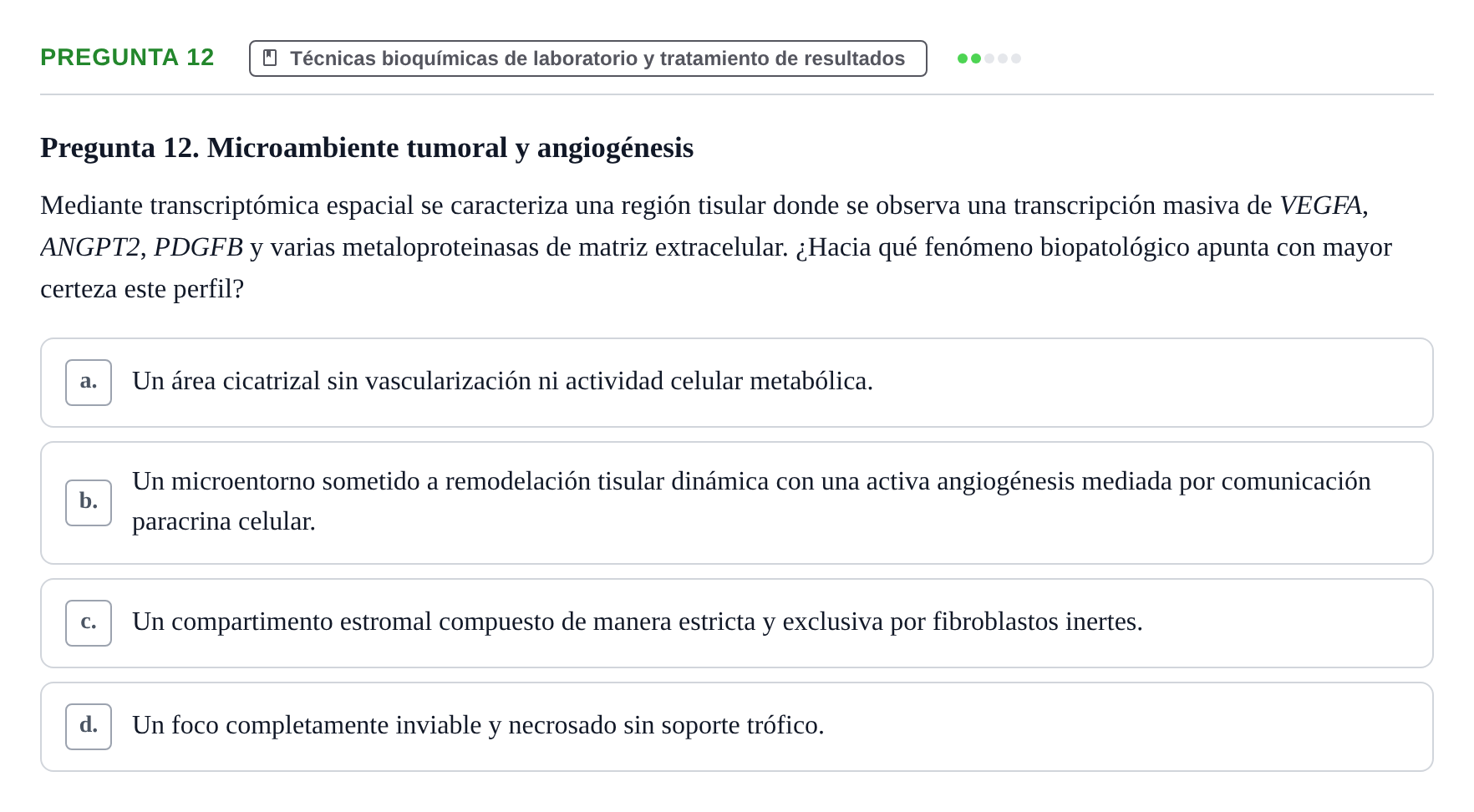 Enunciado: Pregunta 12