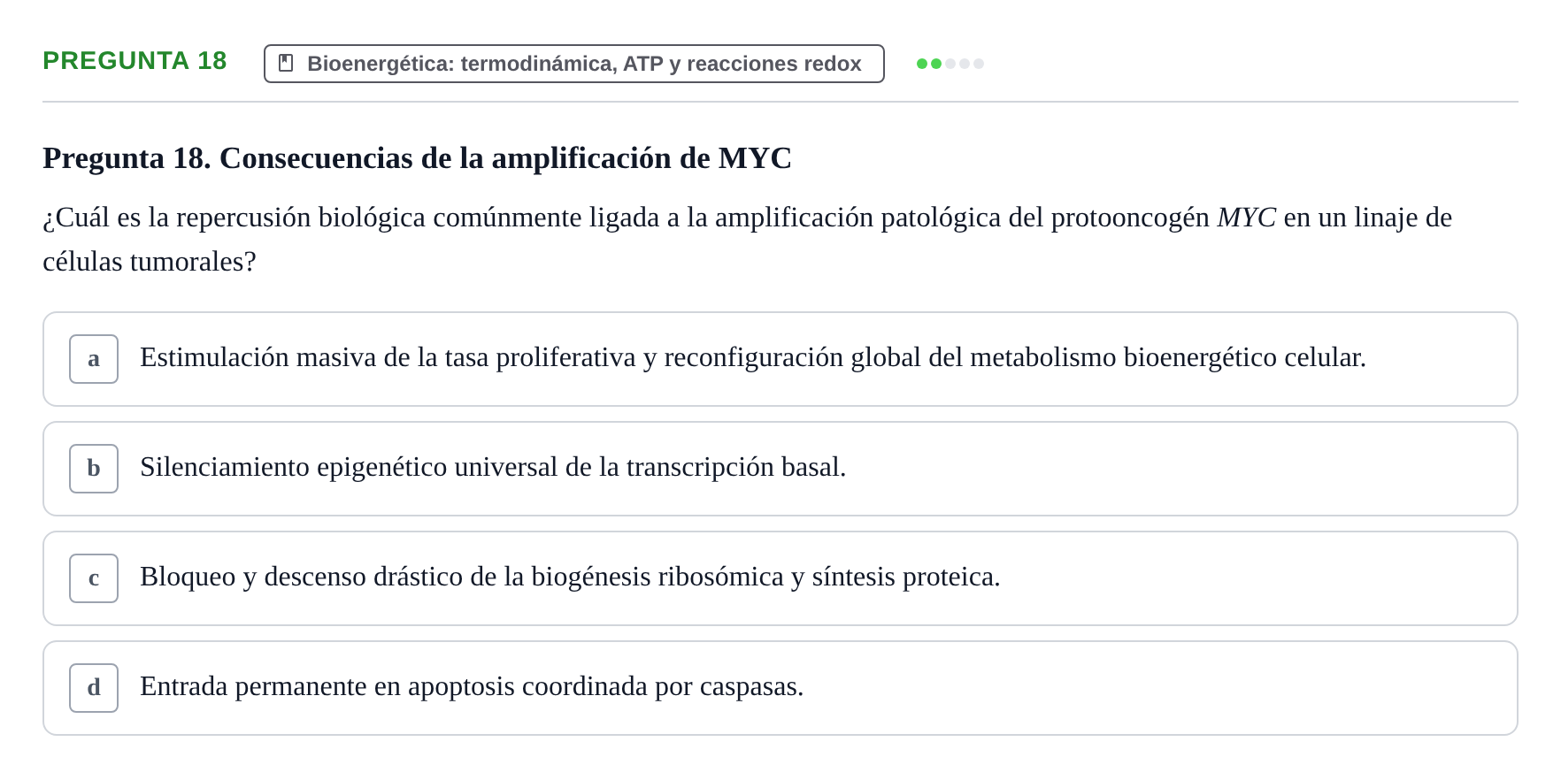Enunciado: Pregunta 18