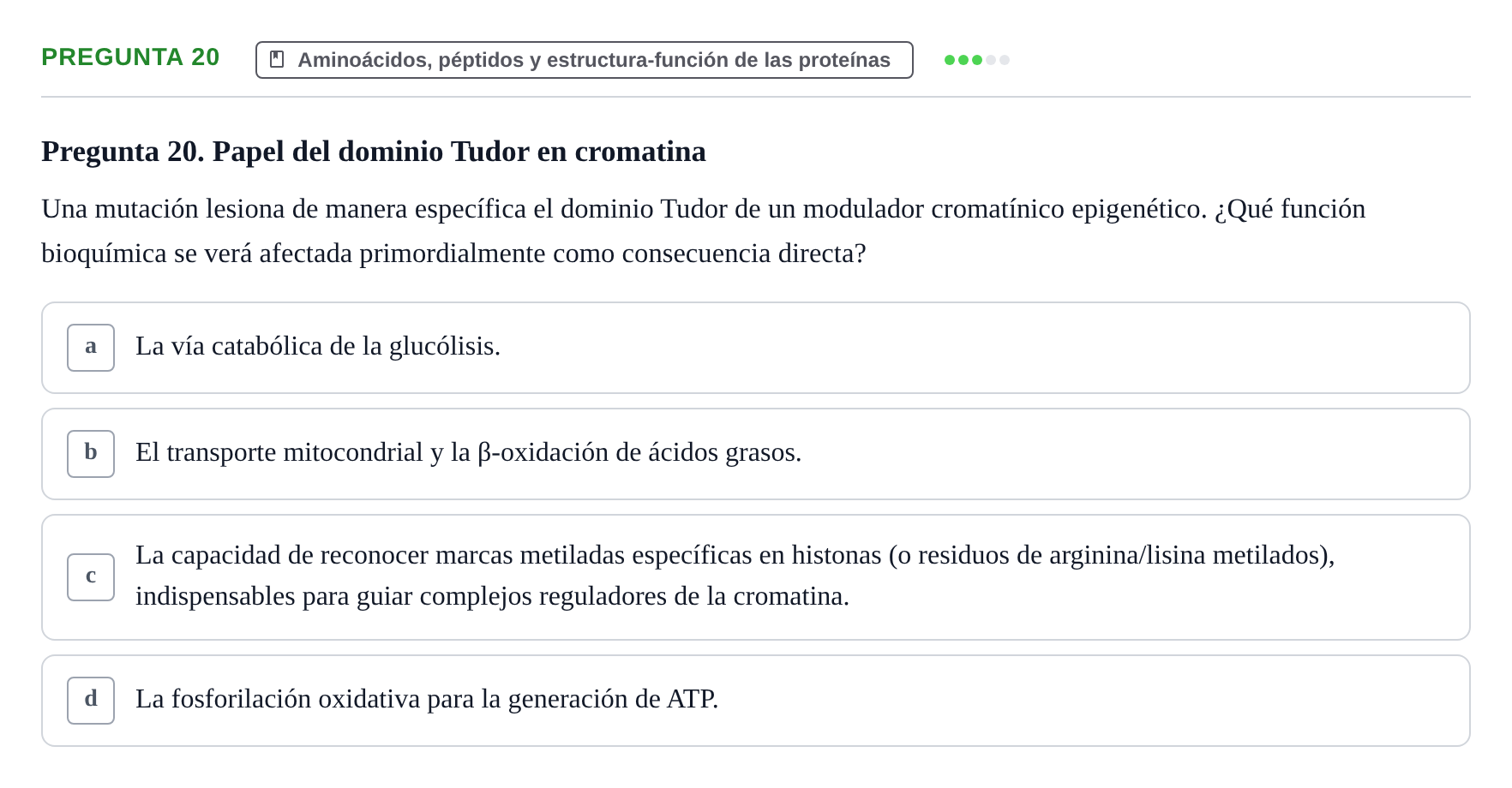 Enunciado: Pregunta 20