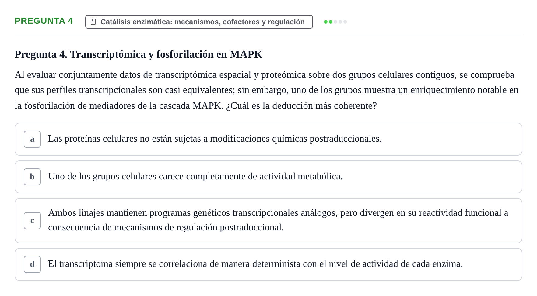 Enunciado: Pregunta 4