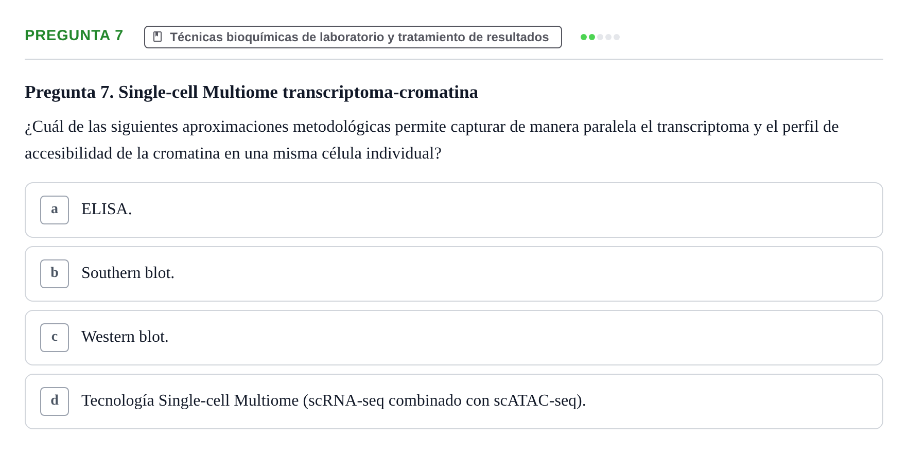 Enunciado: Pregunta 7