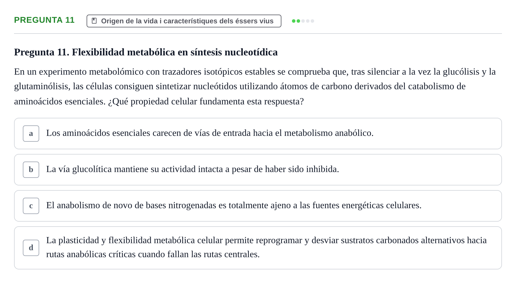 Enunciado: Pregunta 11