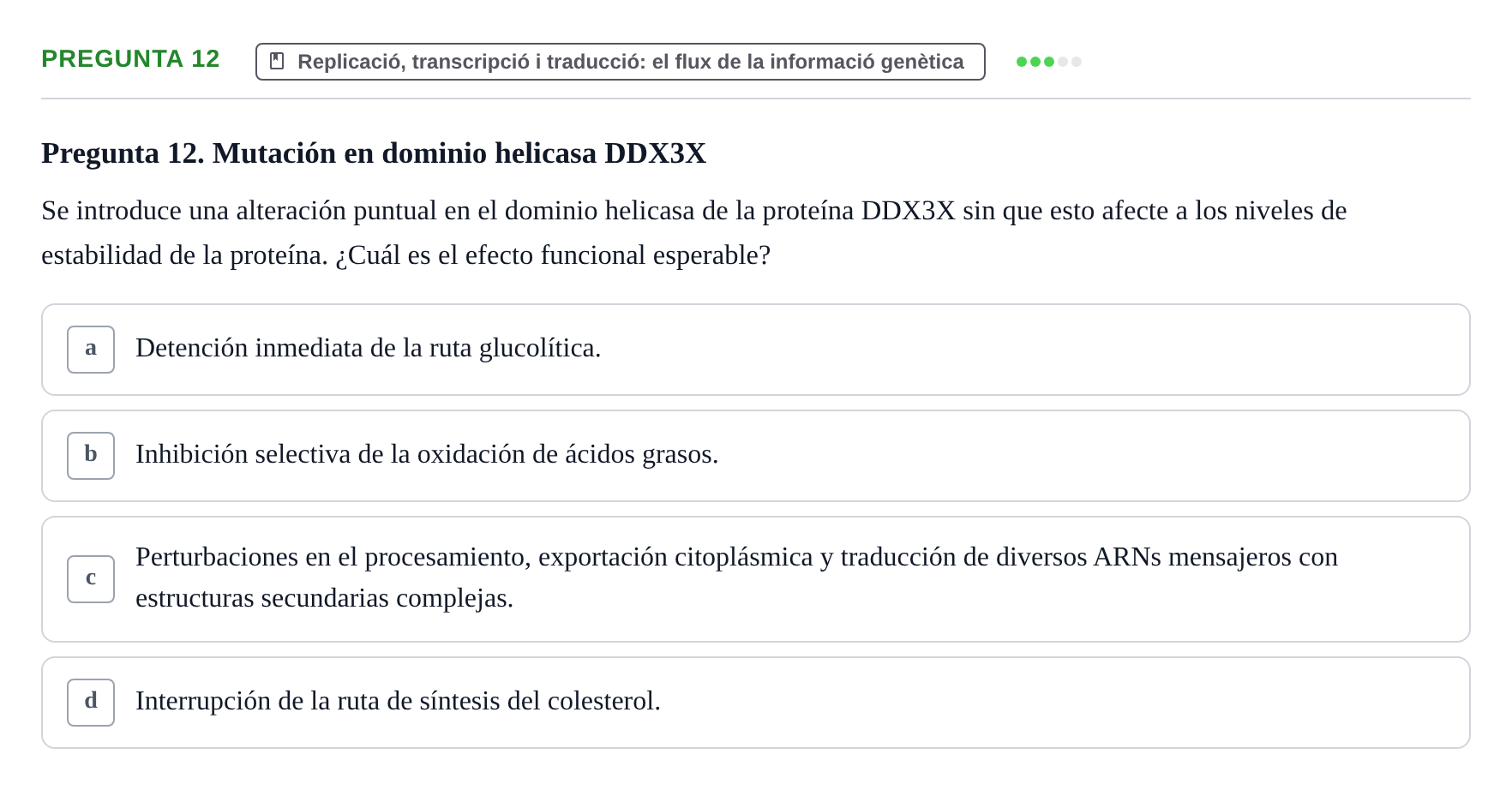 Enunciado: Pregunta 12