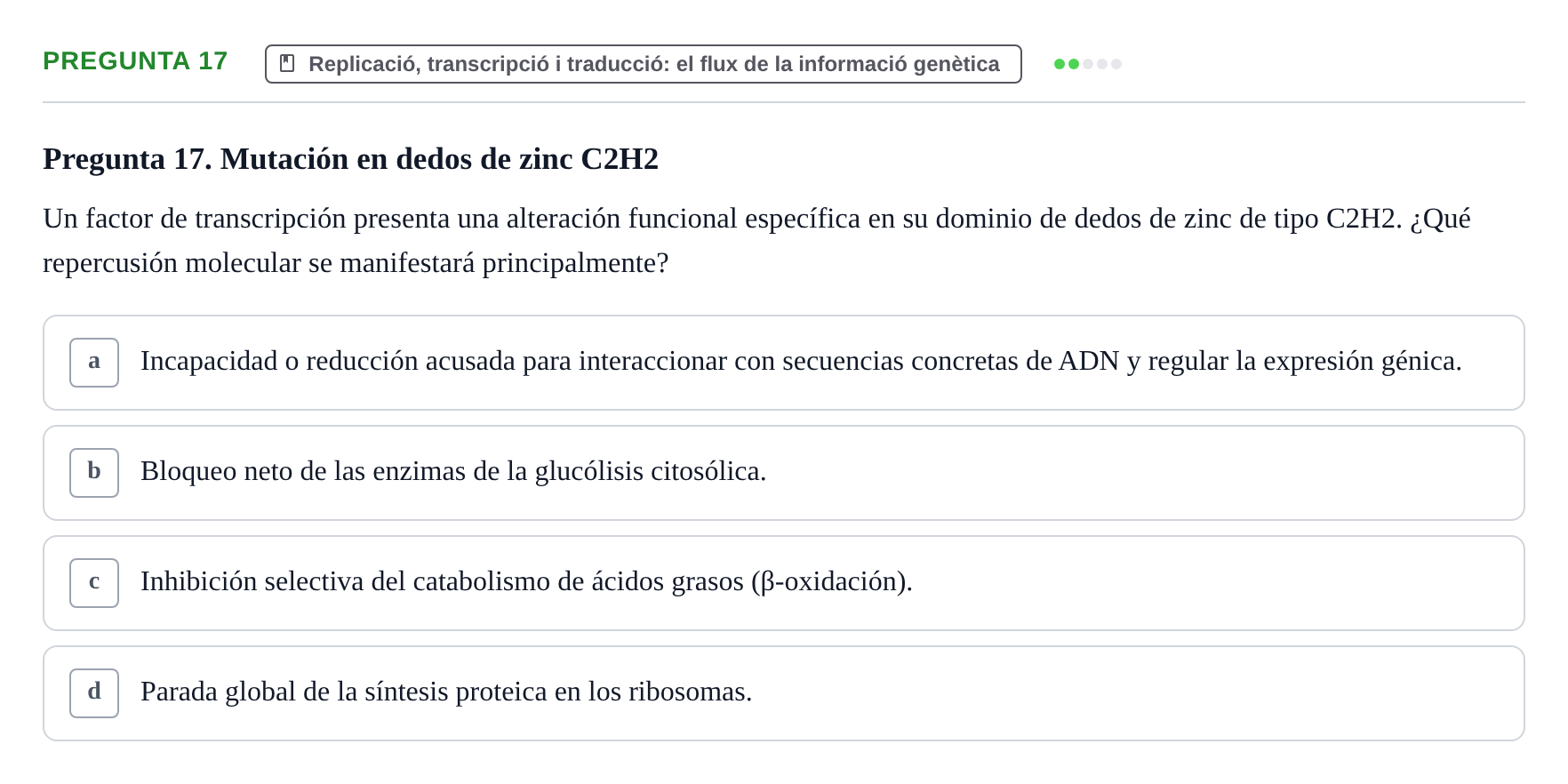 Enunciado: Pregunta 17