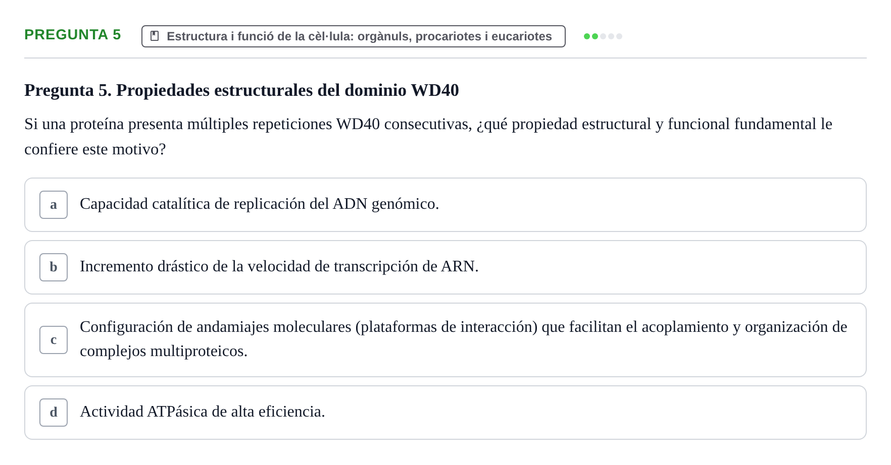 Enunciado: Pregunta 5