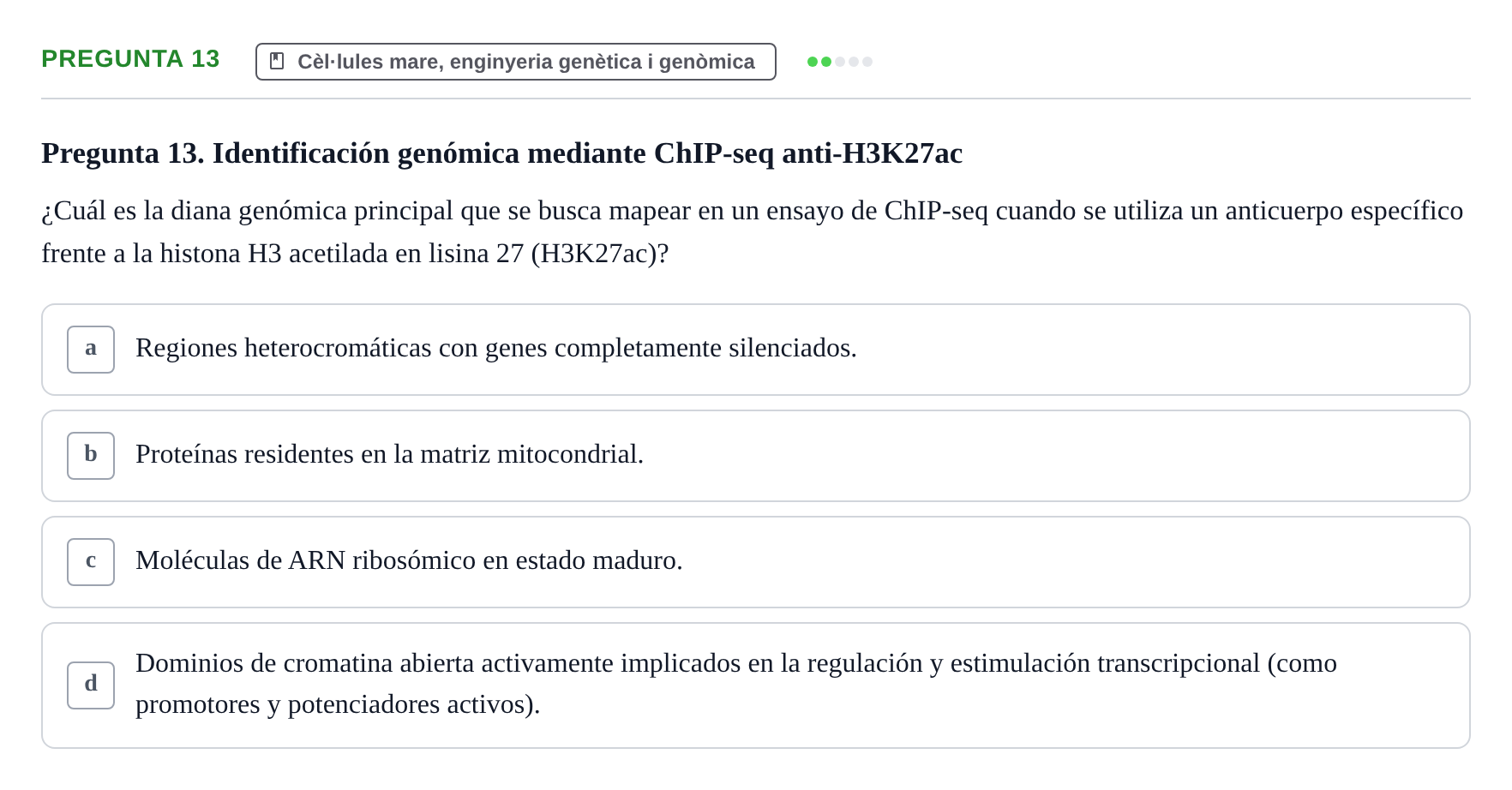 Enunciado: Pregunta 13