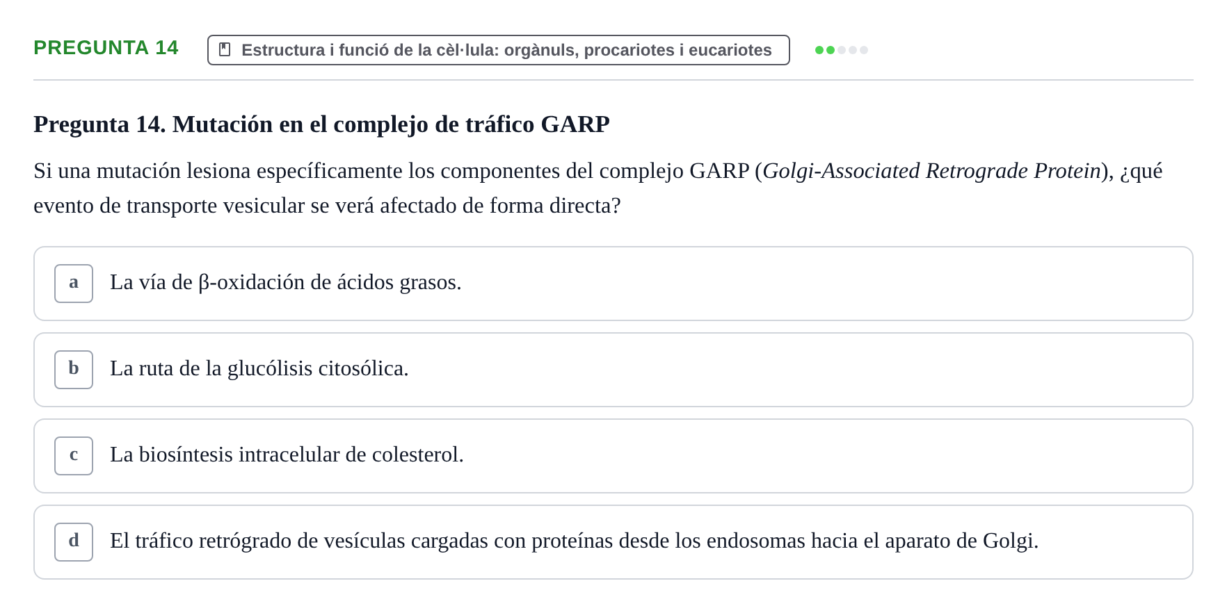 Enunciado: Pregunta 14
