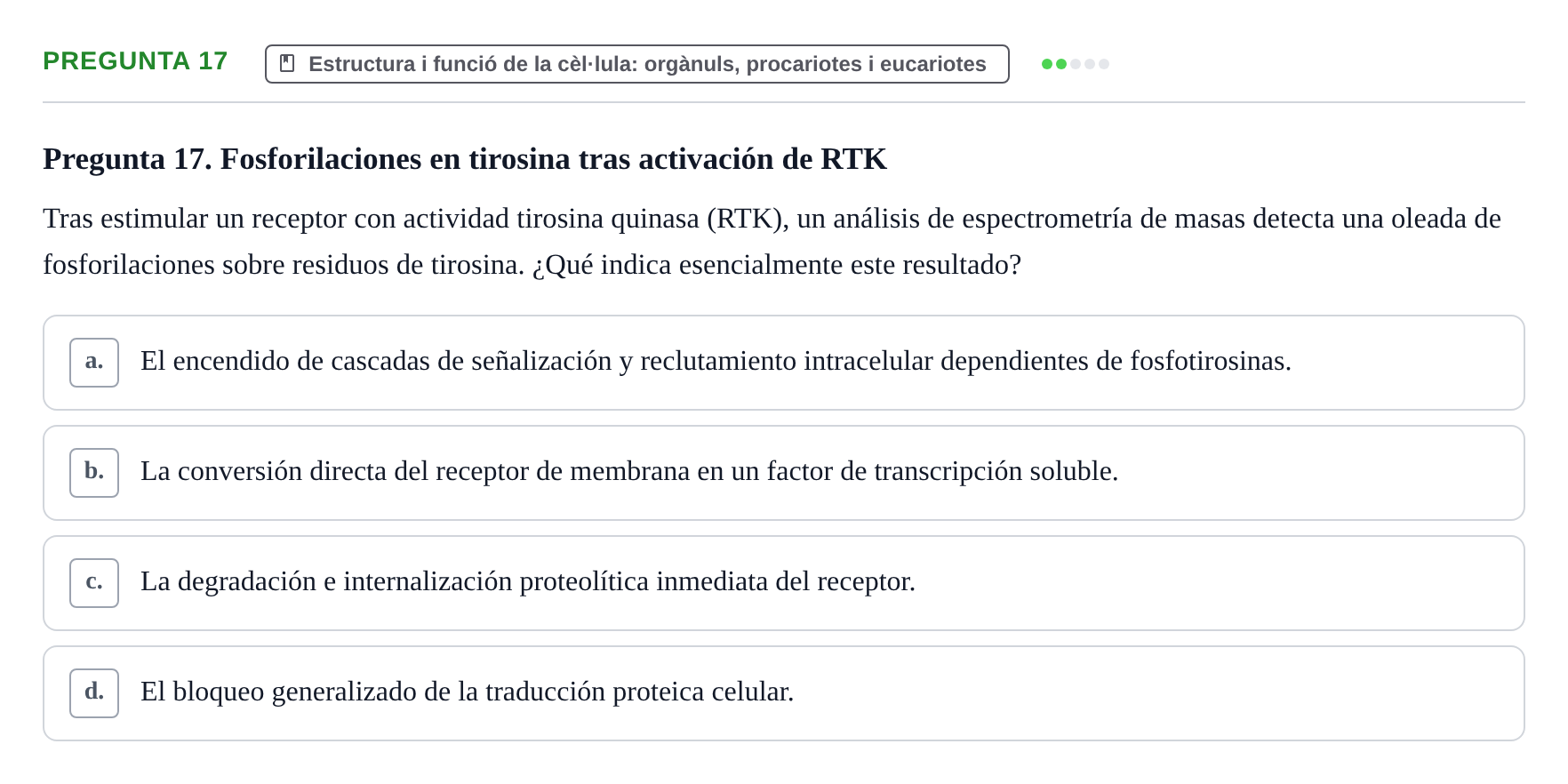 Enunciado: Pregunta 17
