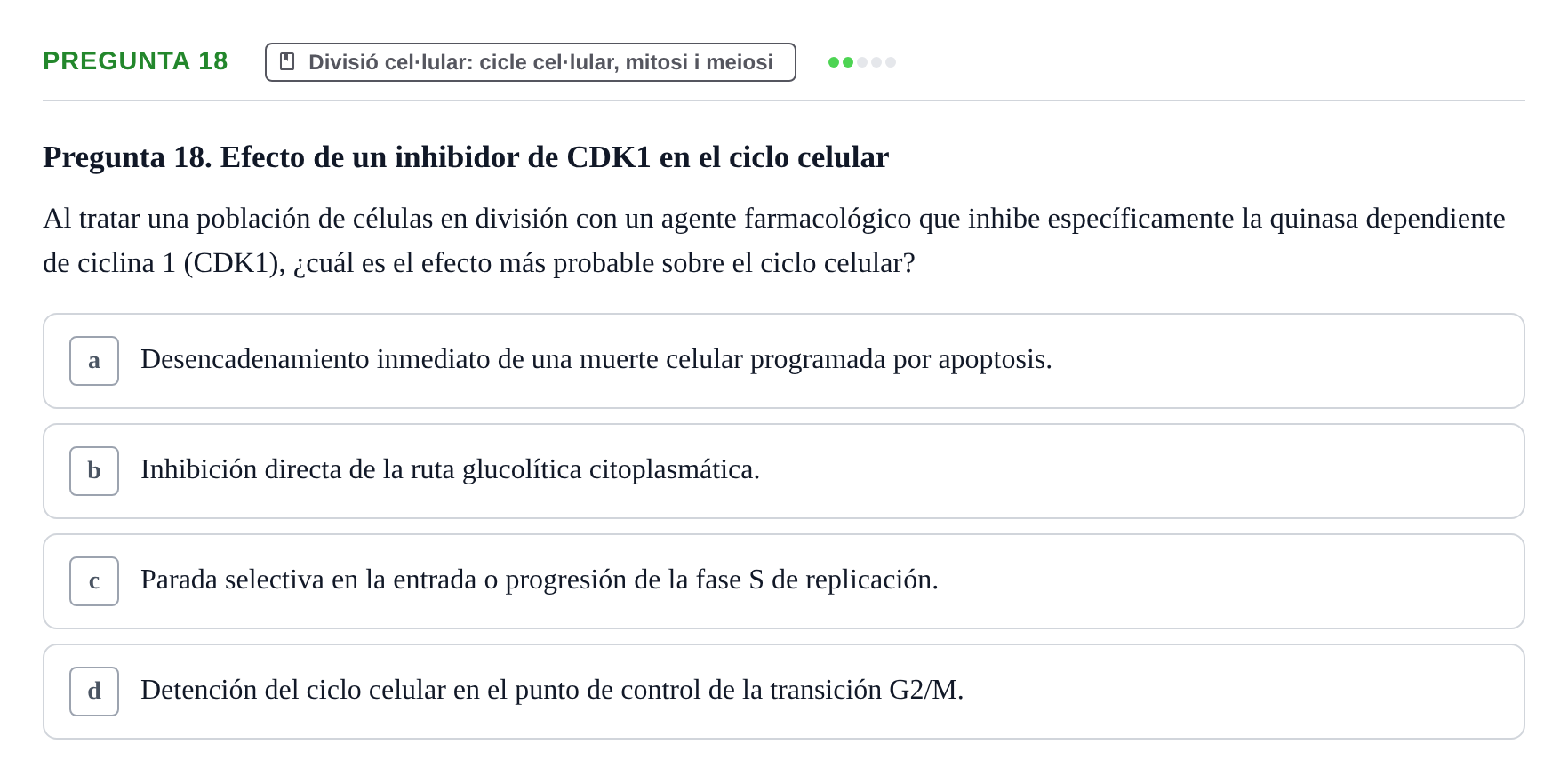 Enunciado: Pregunta 18