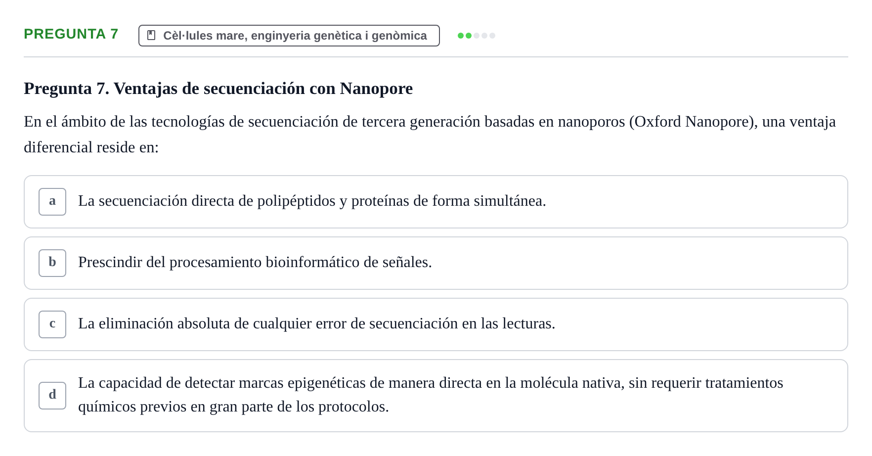 Enunciado: Pregunta 7