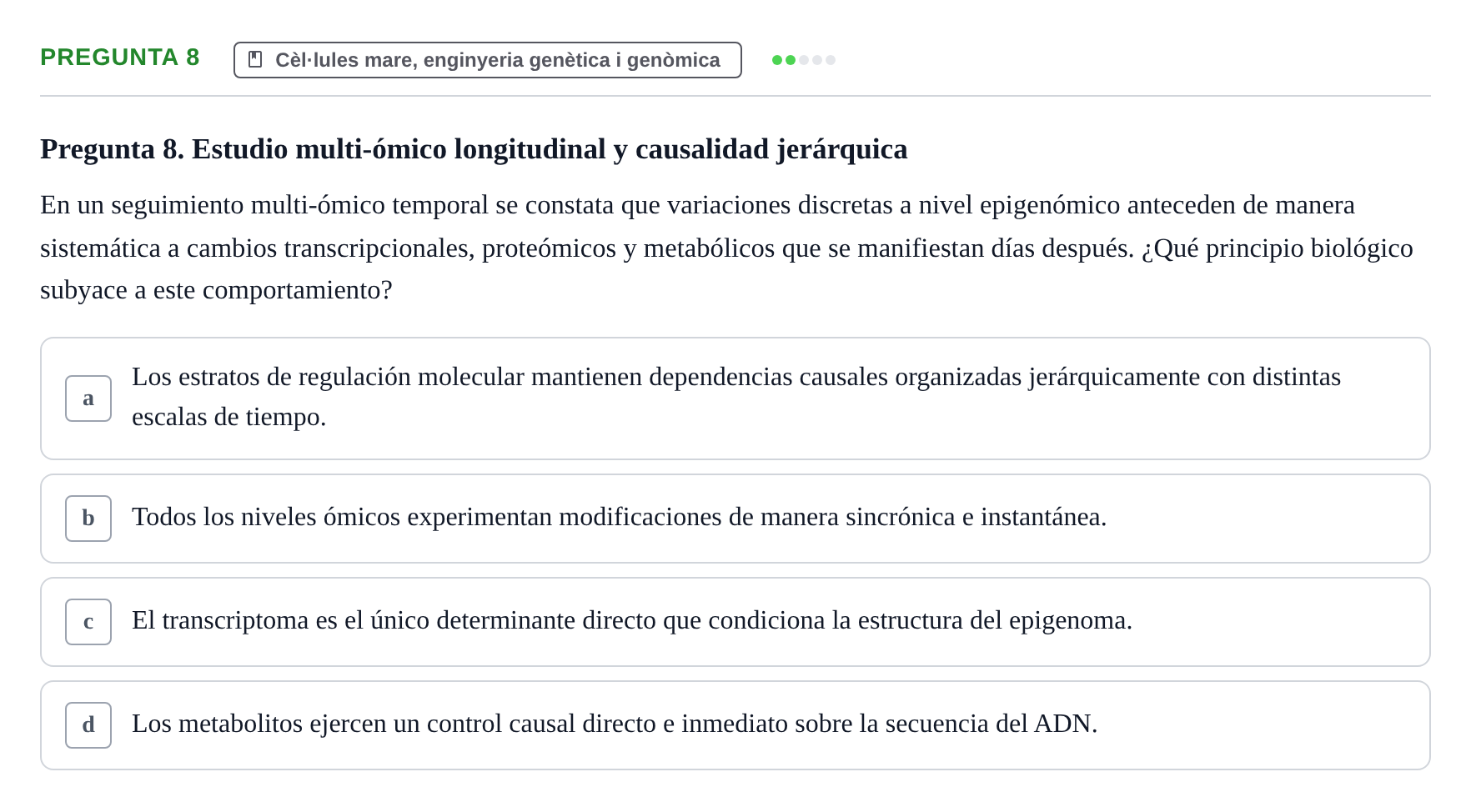 Enunciado: Pregunta 8
