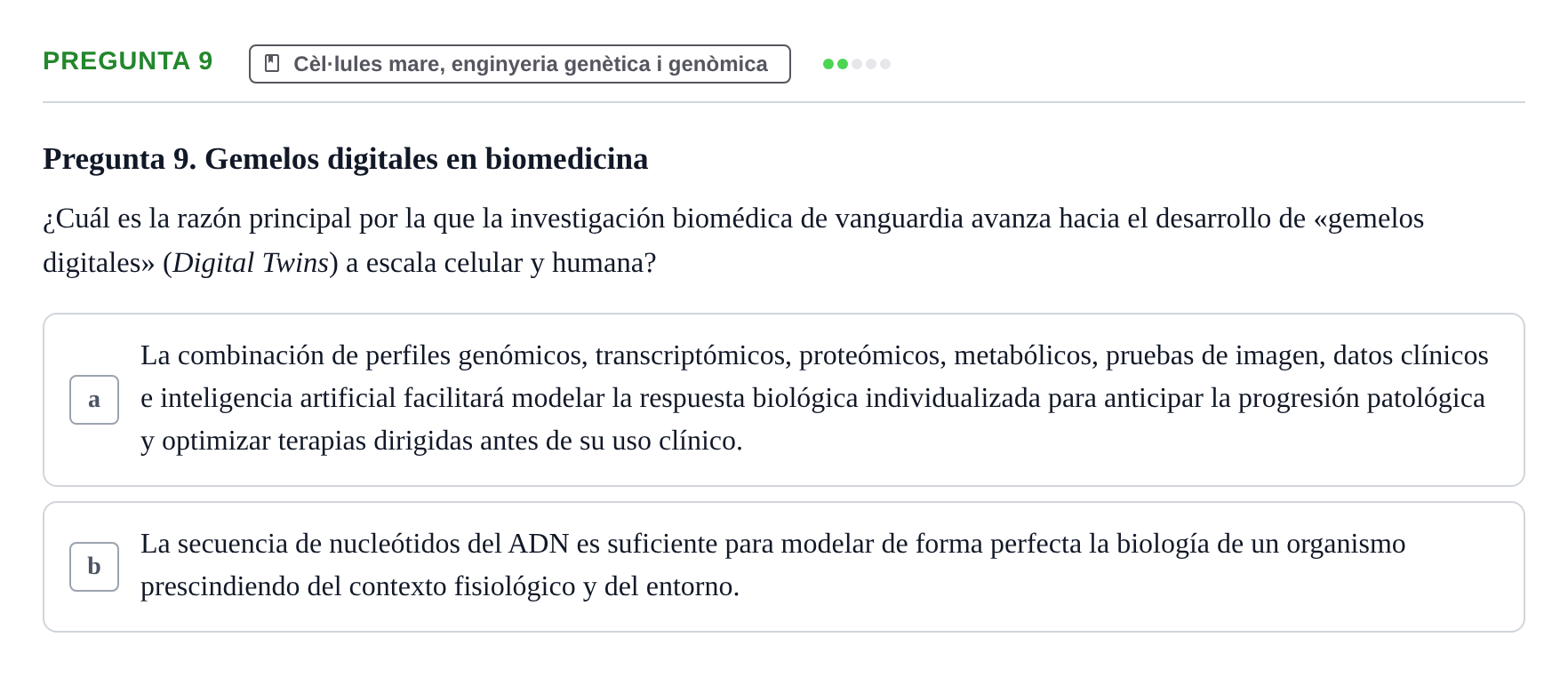 Enunciado: Pregunta 9