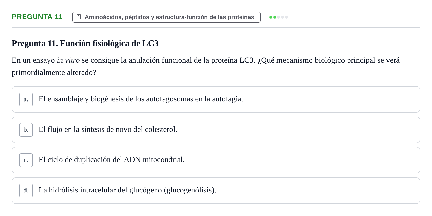 Enunciado: Pregunta 11