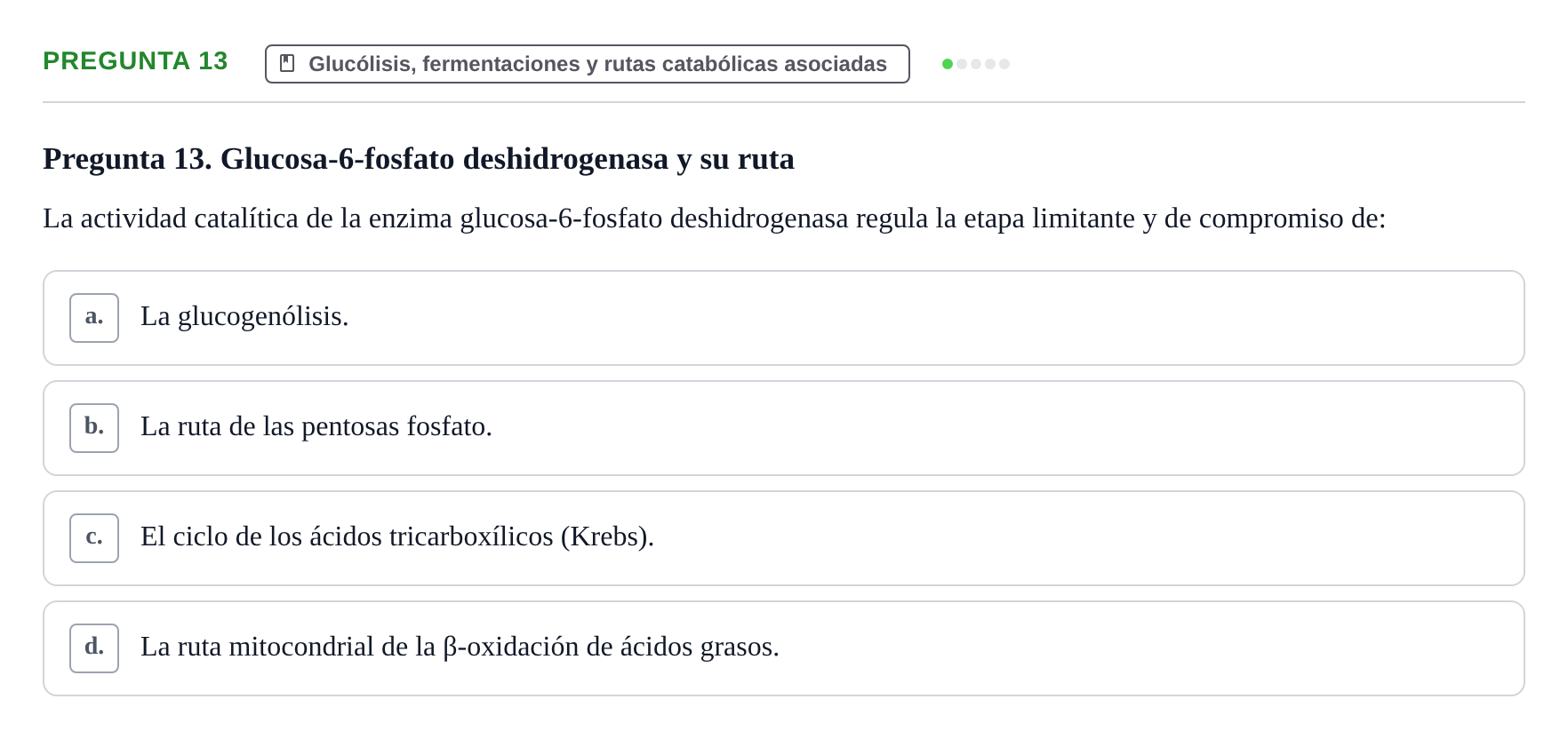 Enunciado: Pregunta 13