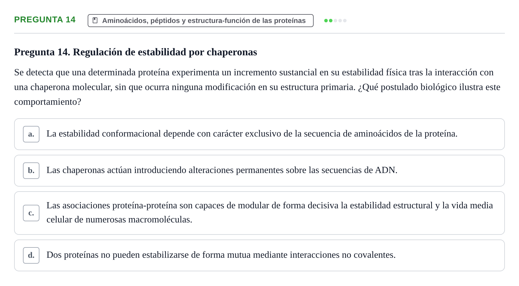 Enunciado: Pregunta 14