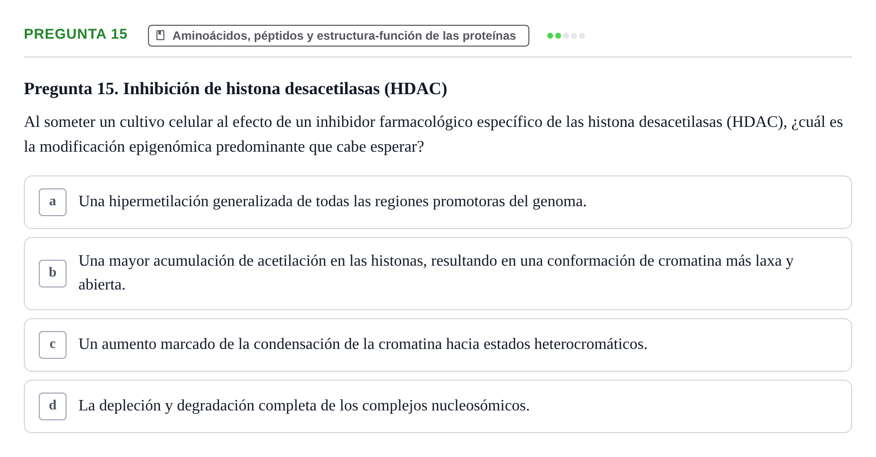 Enunciado: Pregunta 15