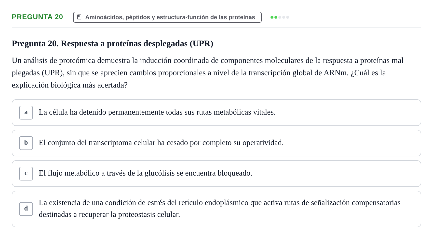 Enunciado: Pregunta 20