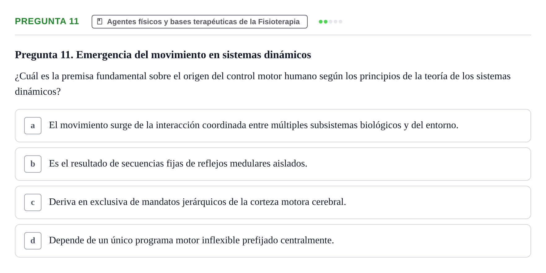 Enunciado: Pregunta 11