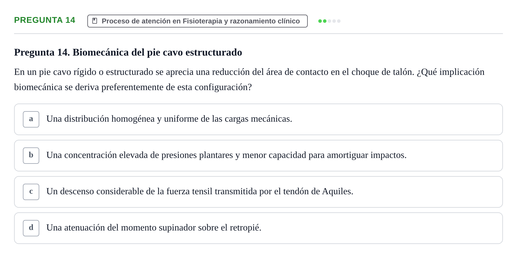 Enunciado: Pregunta 14