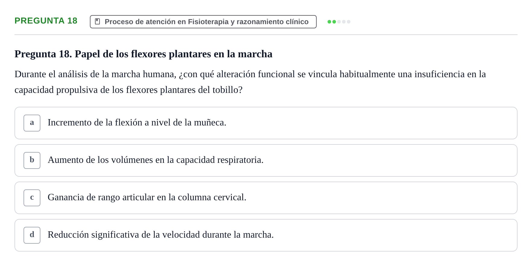 Enunciado: Pregunta 18
