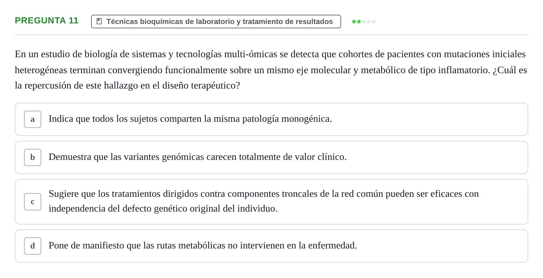 Enunciado: Pregunta 11