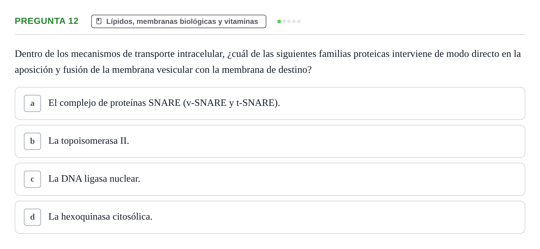 Enunciado: Pregunta 12