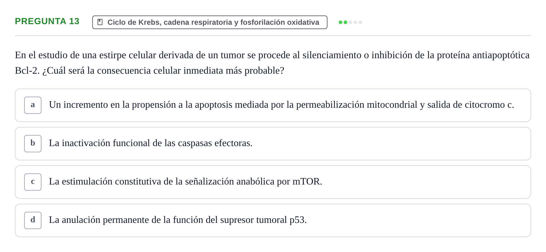 Enunciado: Pregunta 13