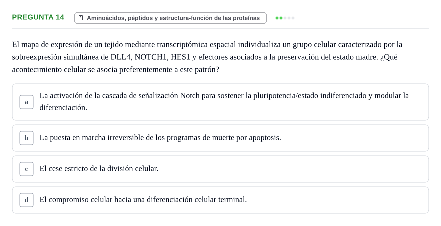 Enunciado: Pregunta 14