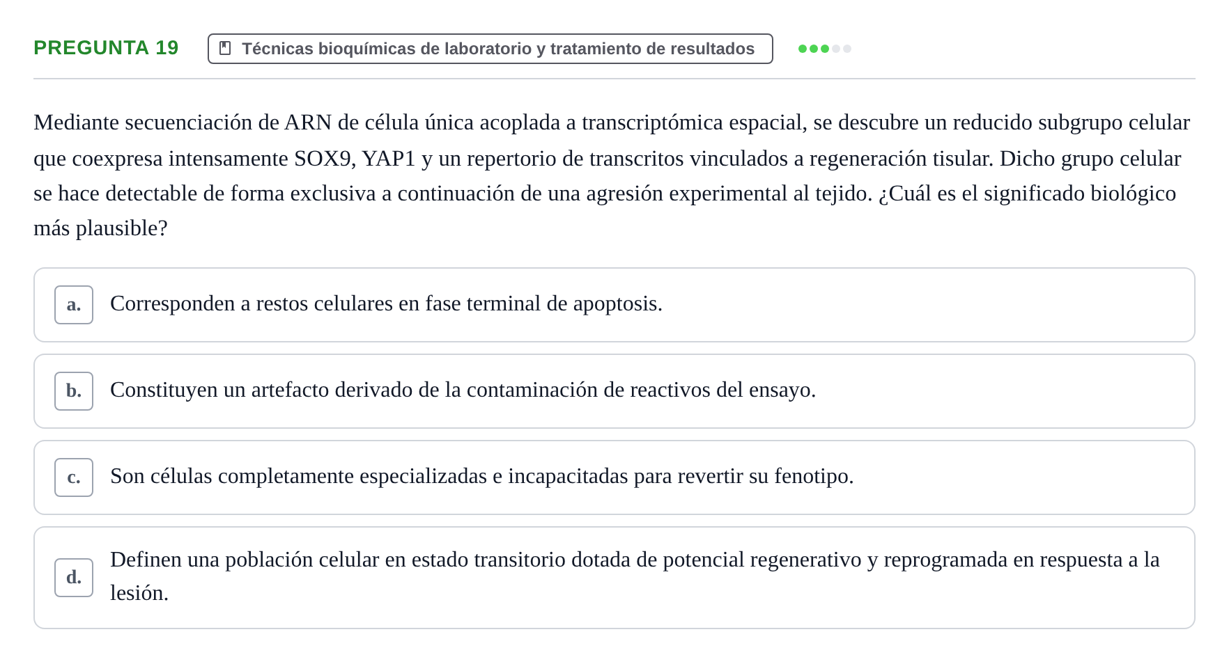 Enunciado: Pregunta 19