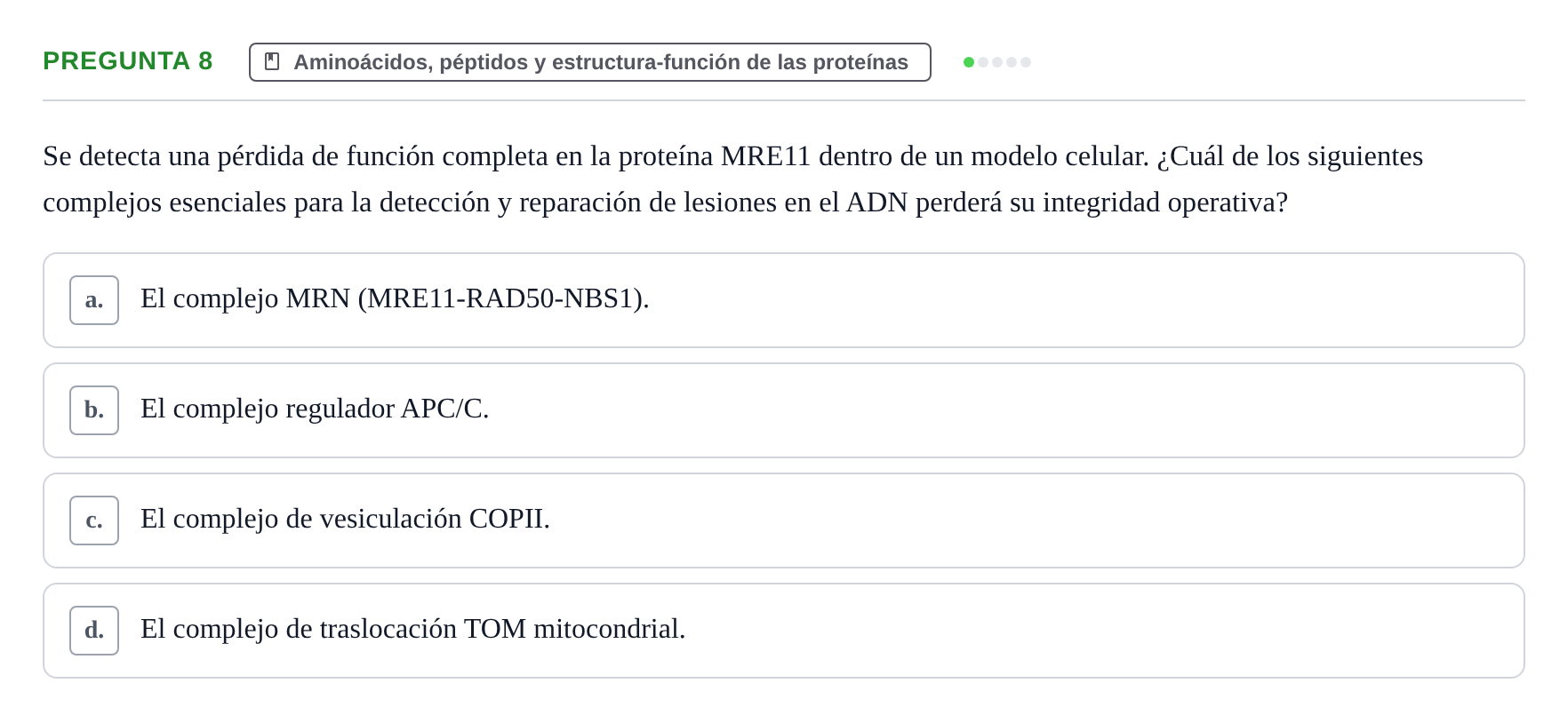 Enunciado: Pregunta 8