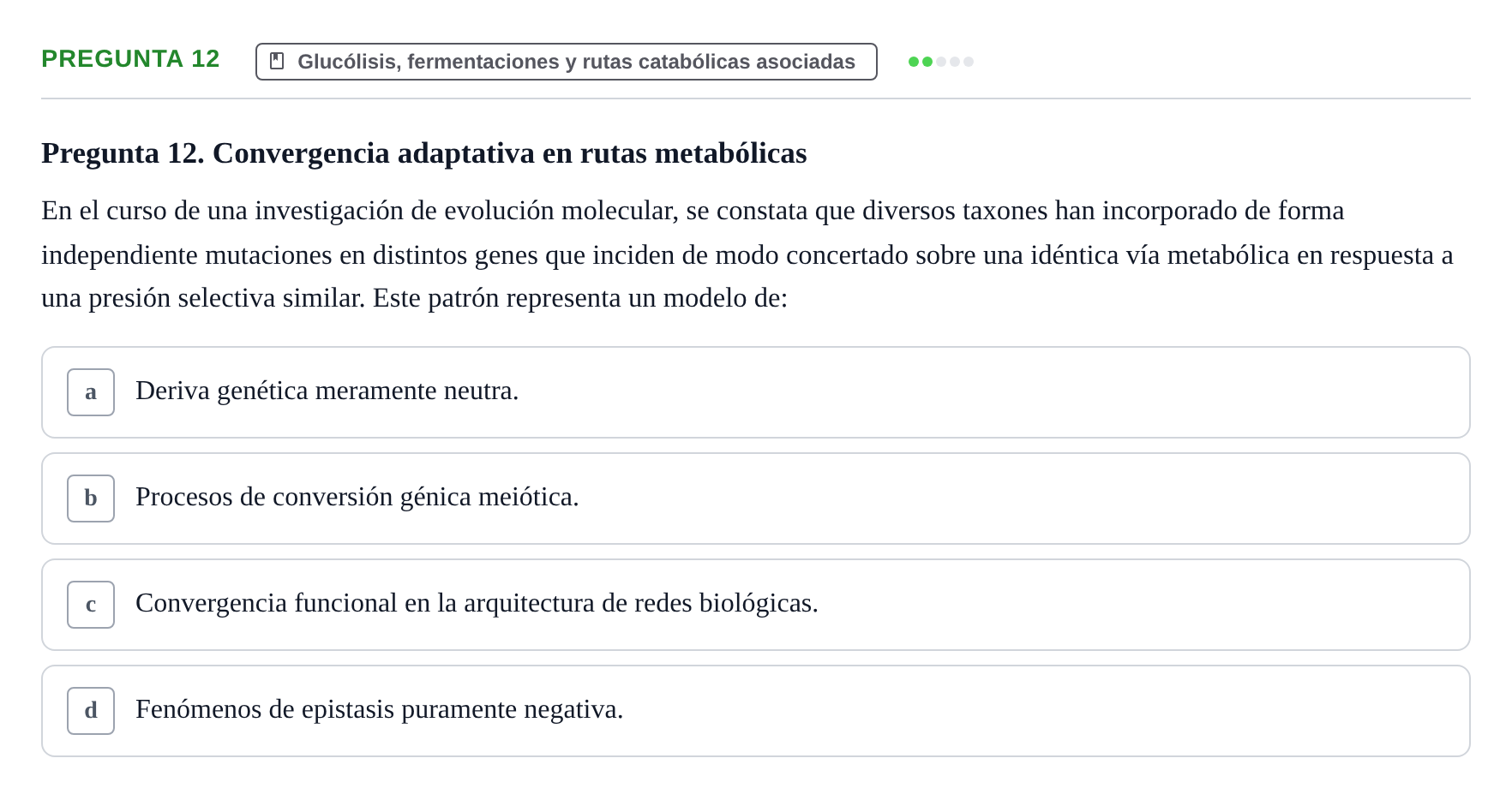 Enunciado: Pregunta 12