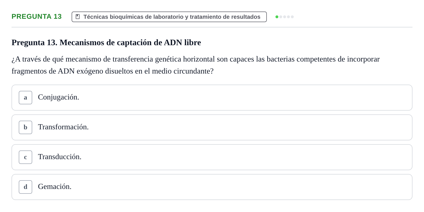 Enunciado: Pregunta 13