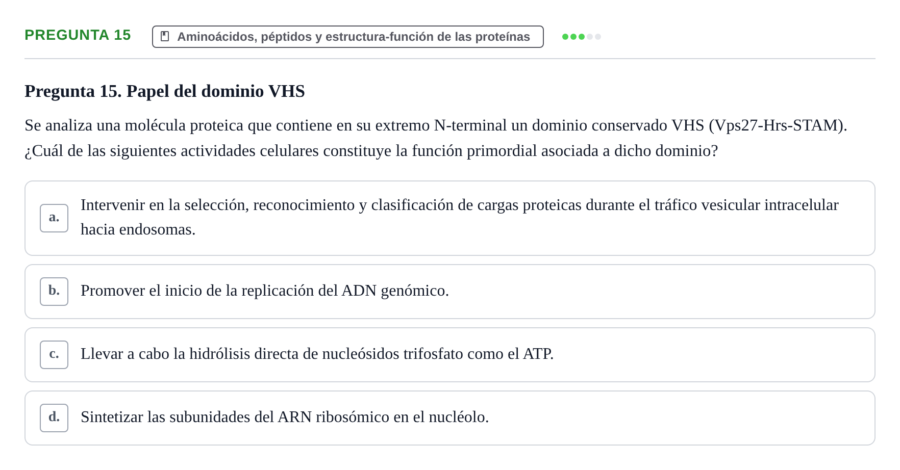 Enunciado: Pregunta 15