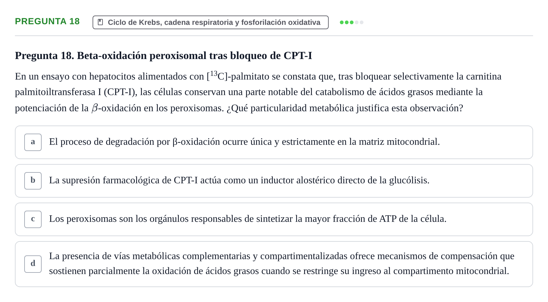 Enunciado: Pregunta 18