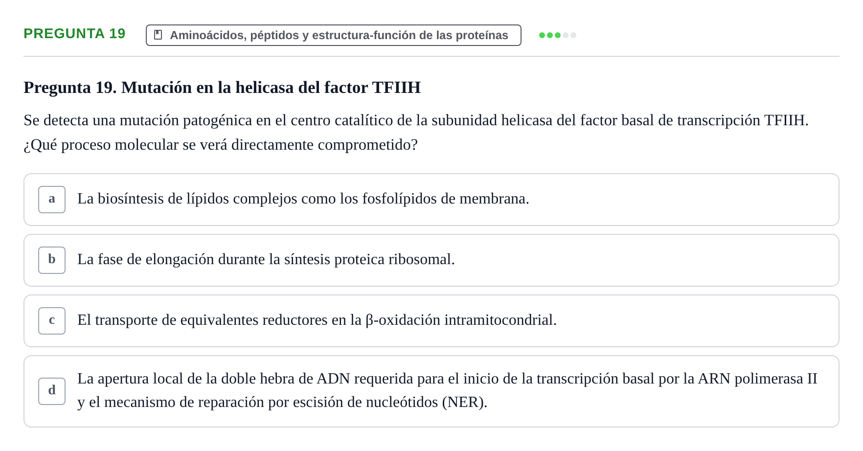 Enunciado: Pregunta 19