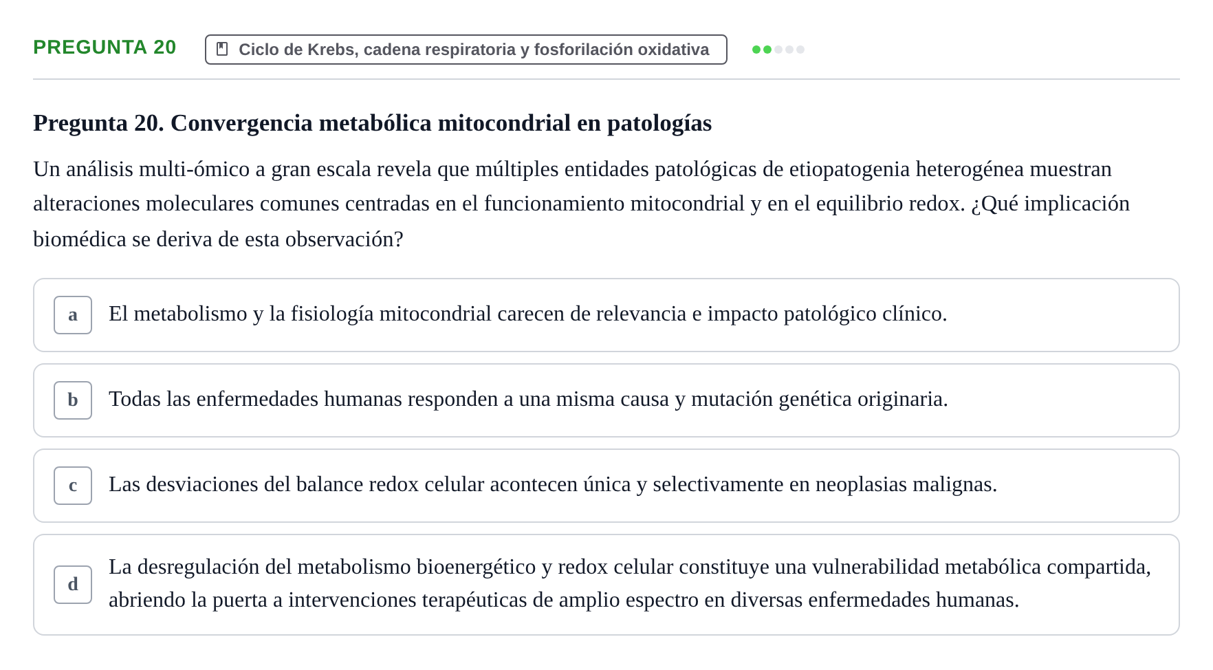 Enunciado: Pregunta 20