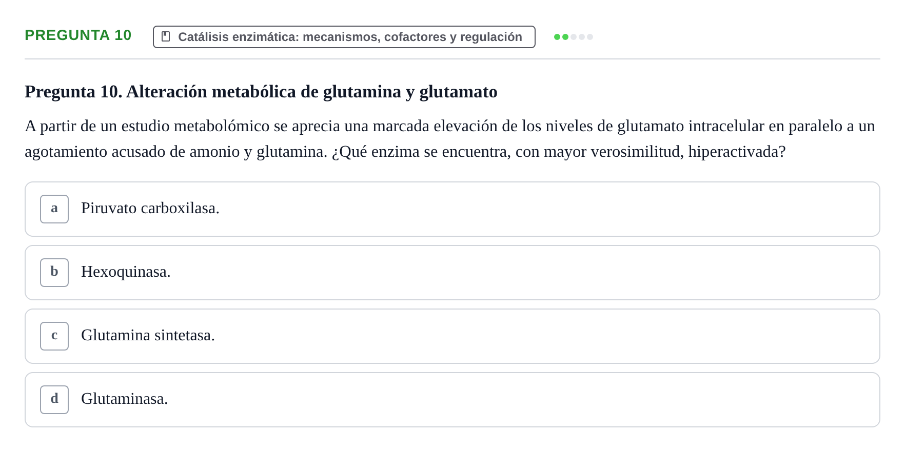 Enunciado: Pregunta 10