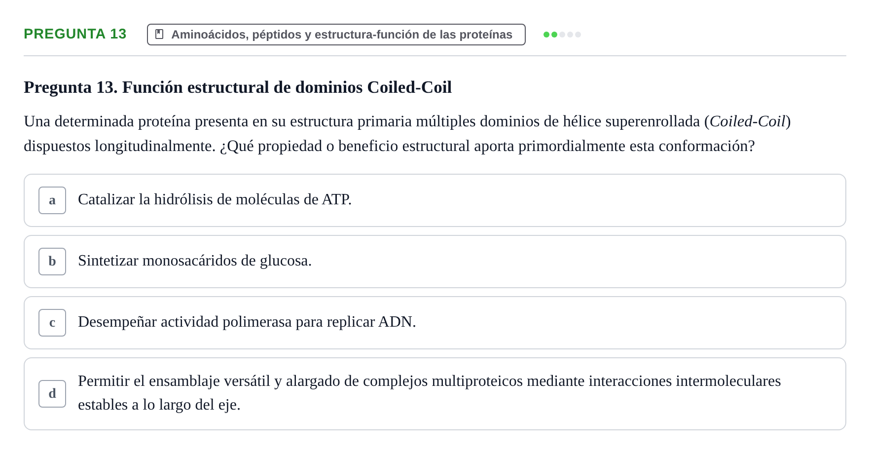 Enunciado: Pregunta 13