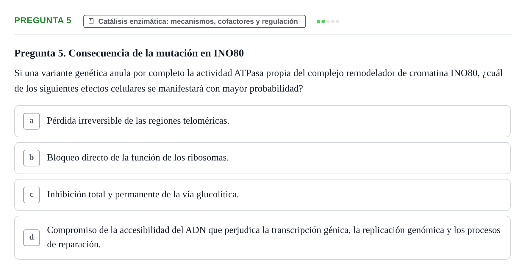 Enunciado: Pregunta 5