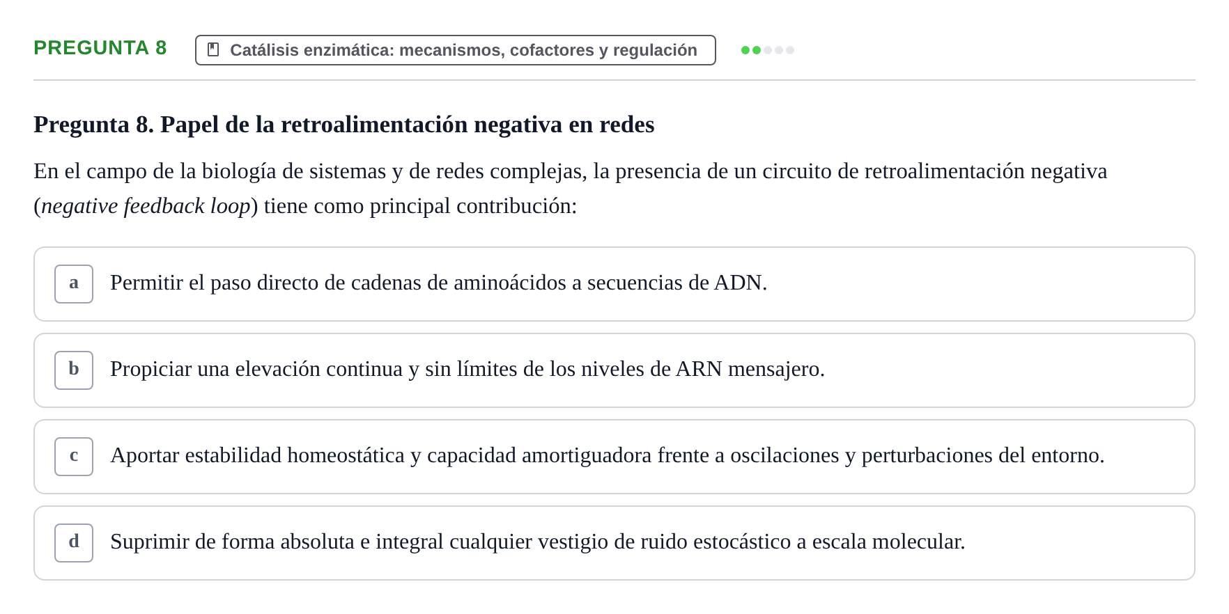 Enunciado: Pregunta 8