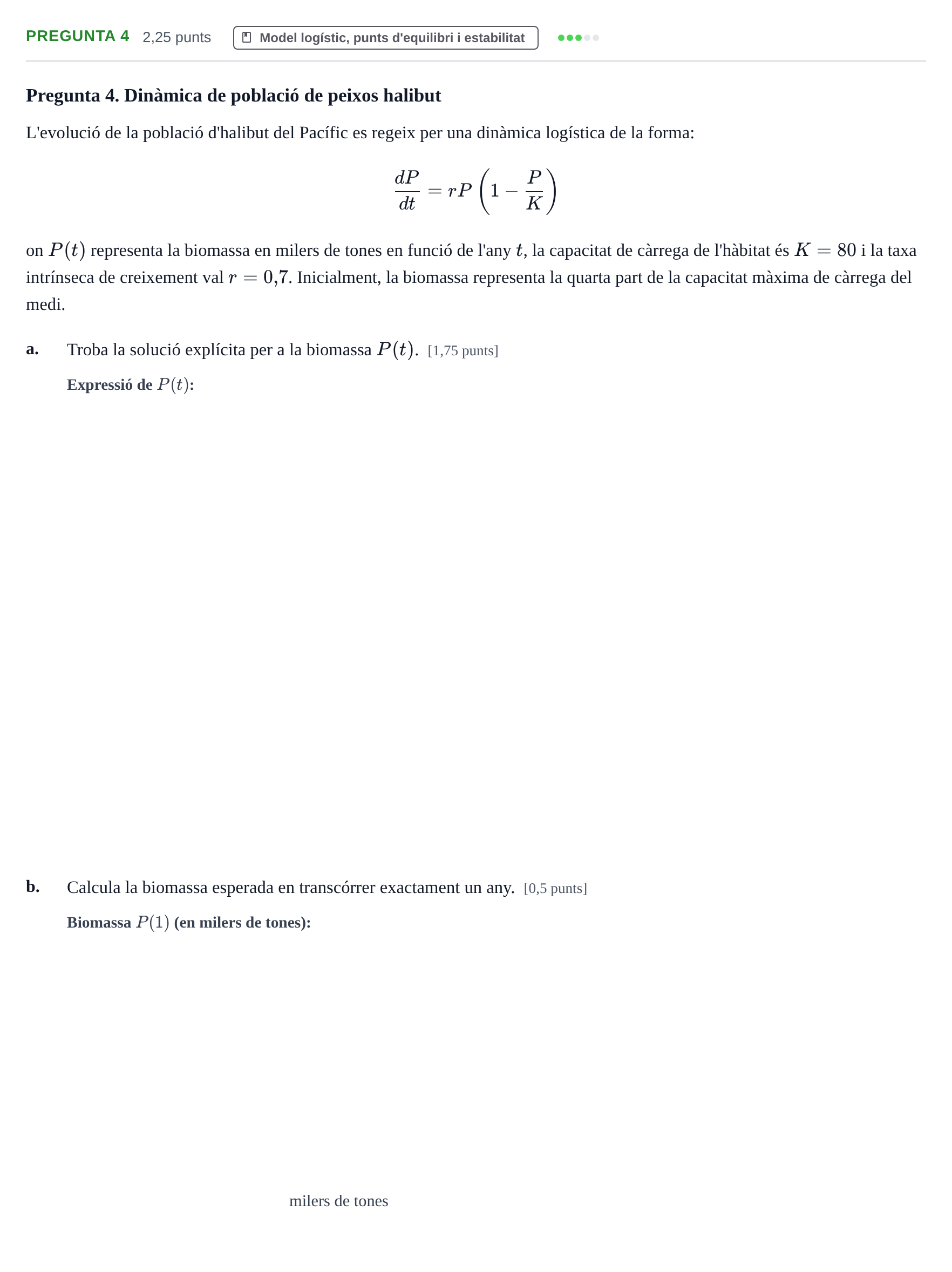 Enunciado: Pregunta 4 · Matemáticas UVIC 2022