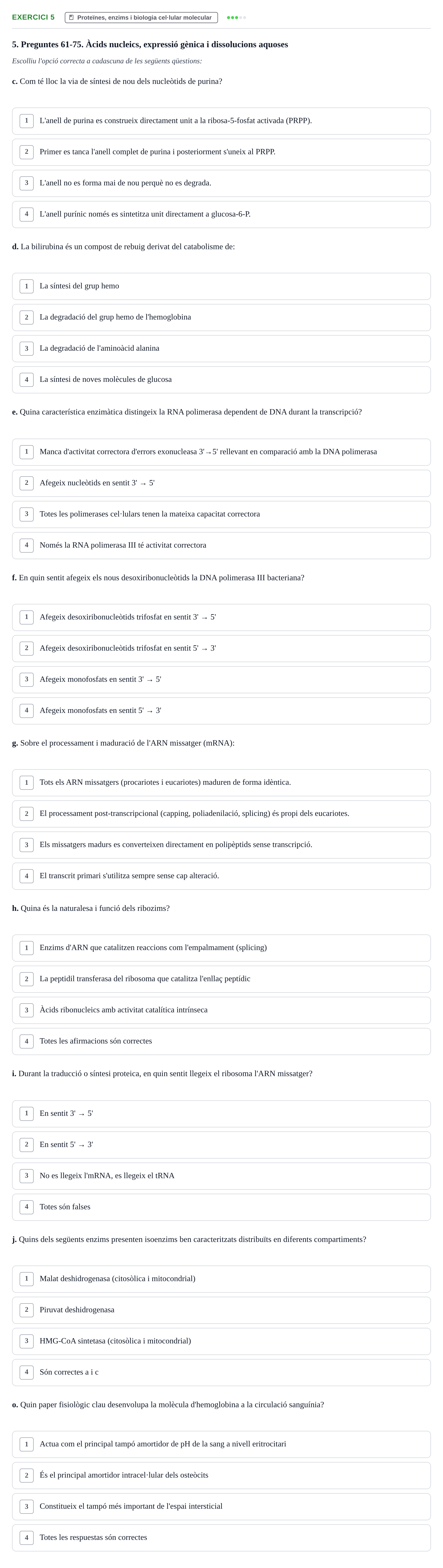Enunciado: 5 - Proteïnes, enzims i biologia cel·lular molecu…
