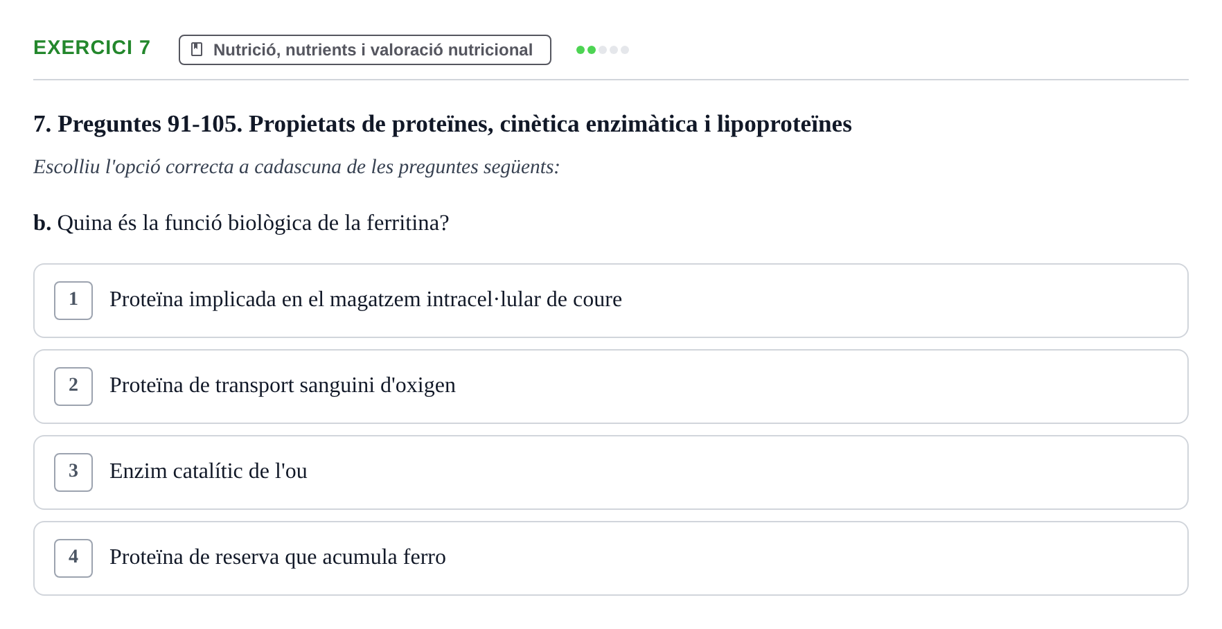 Enunciado: 7 - Nutrició, nutrients i valoració nutricional