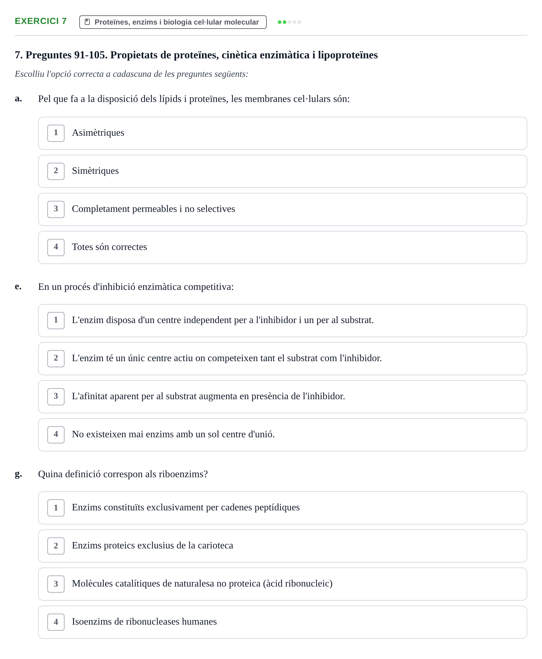 Enunciado: 7 - Proteïnes, enzims i biologia cel·lular molecu…