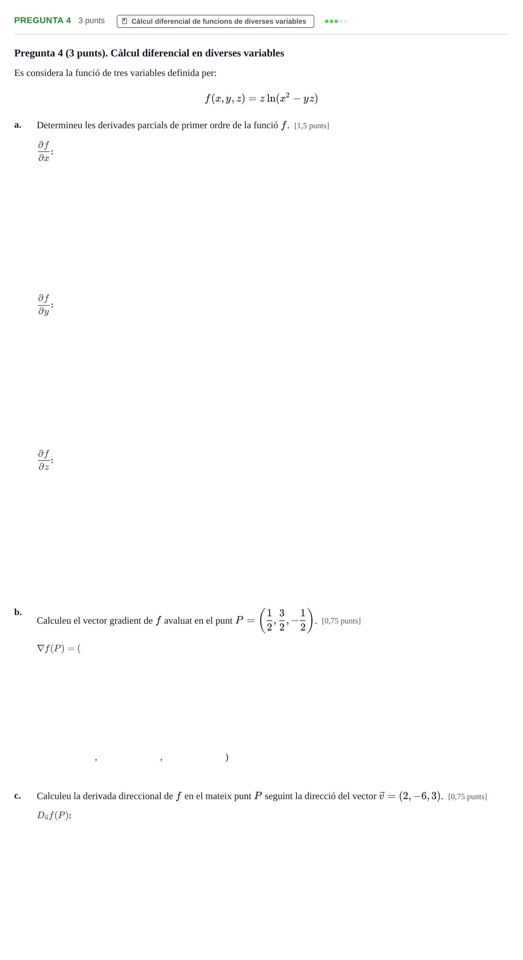 Enunciado: Pregunta 4 · Matemáticas UVIC 2012