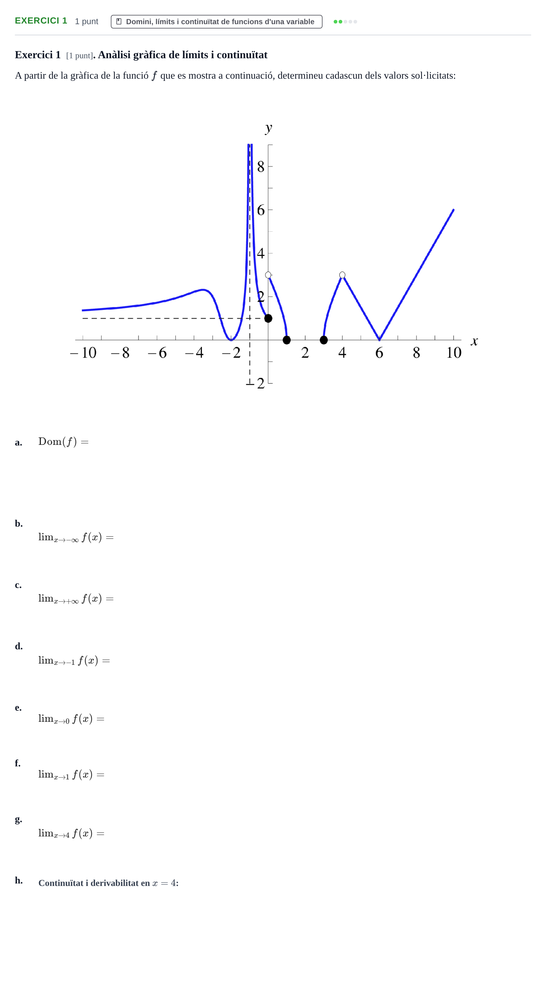 Enunciado: Exercici 1 · Matemáticas UVIC 2013