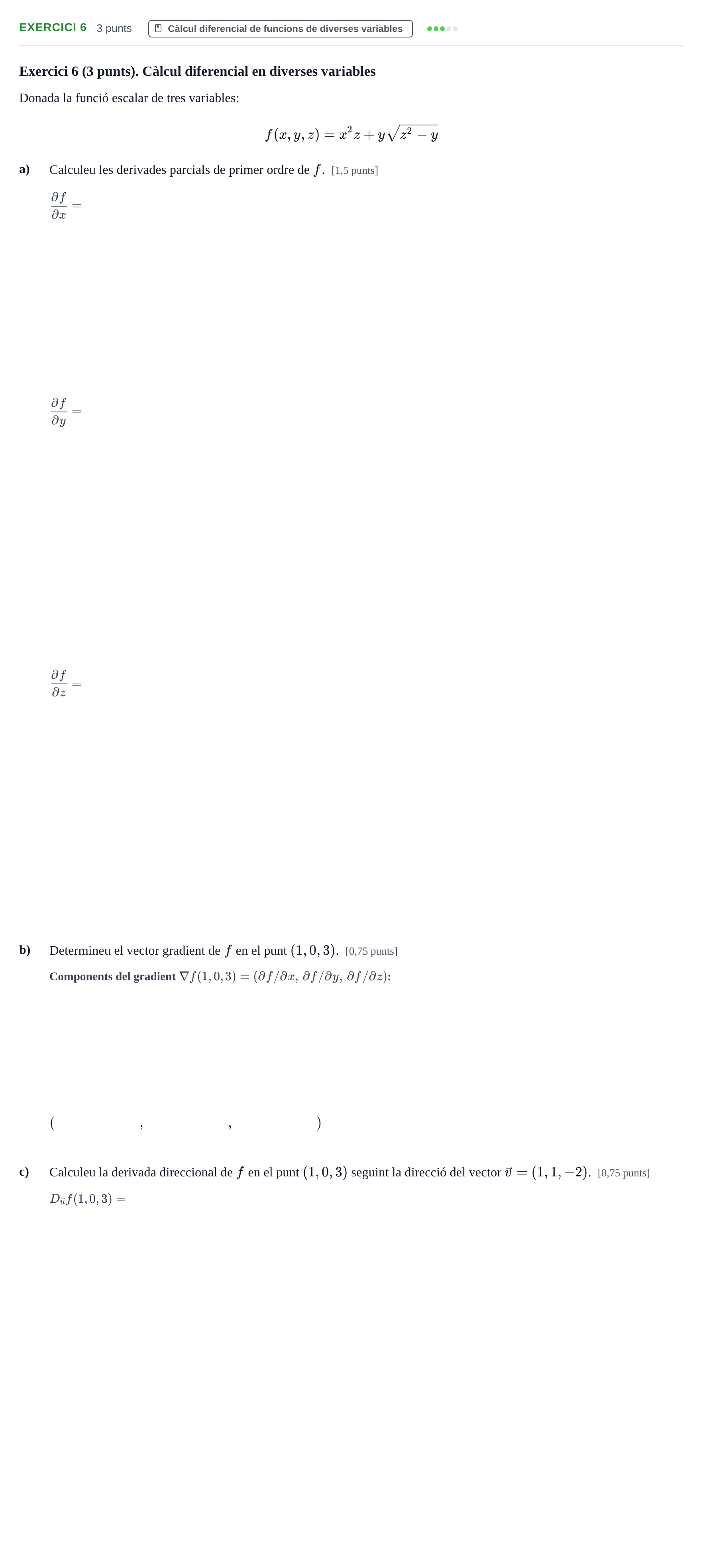 Enunciado: Exercici 6 · Matemáticas UVIC 2013